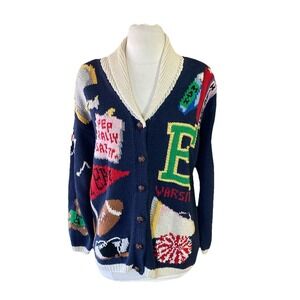 Eagle's Eye Varsity cardigan Sz S School Spirit Football Cheerleading Letterman